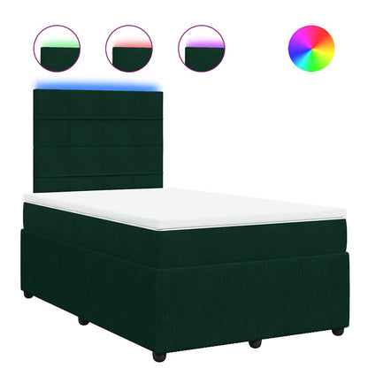 Giroletto a Molle con Materasso Verde Scuro 120x190 cm Velluto | homemem39
