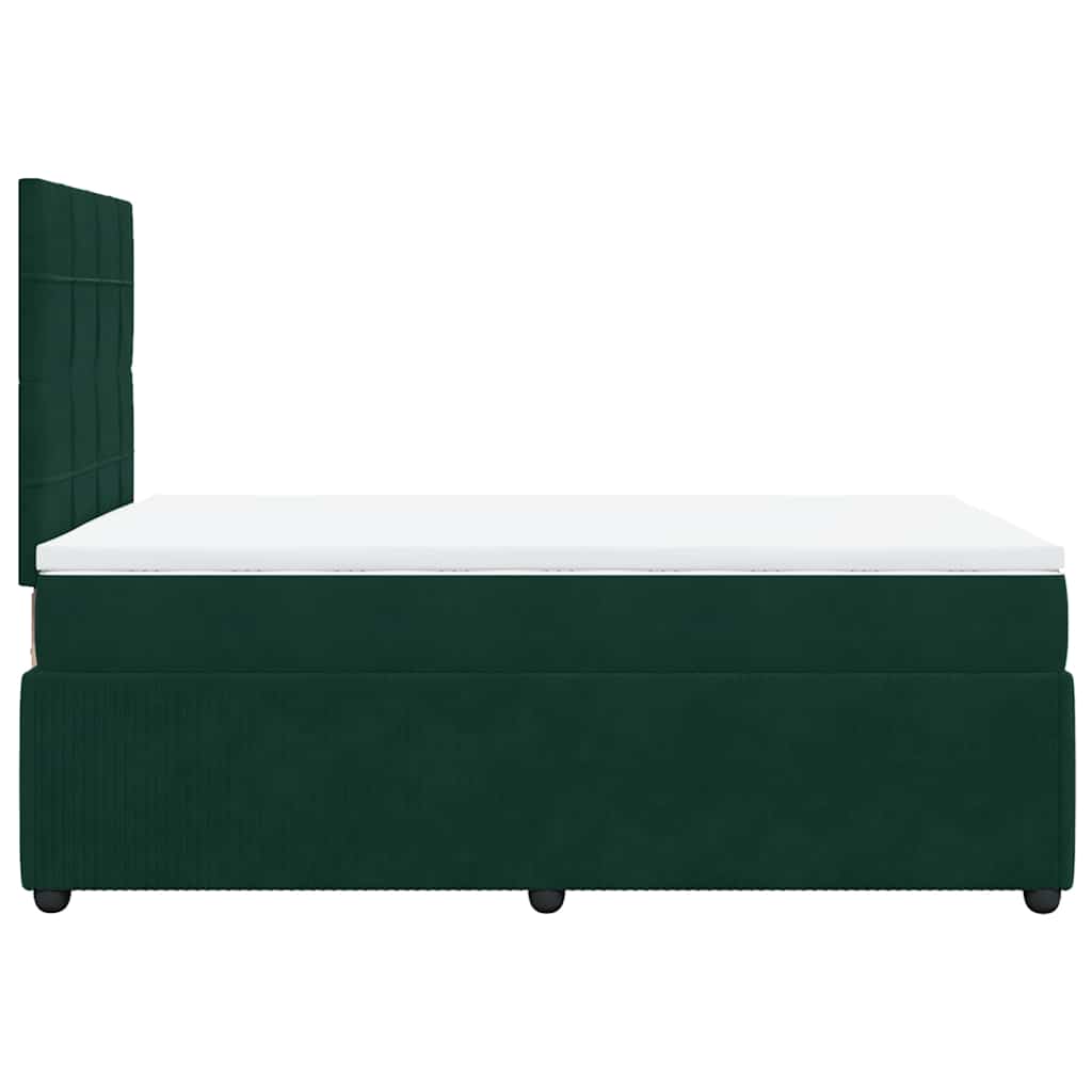 Giroletto a Molle con Materasso Verde Scuro 120x190 cm Velluto | homemem39