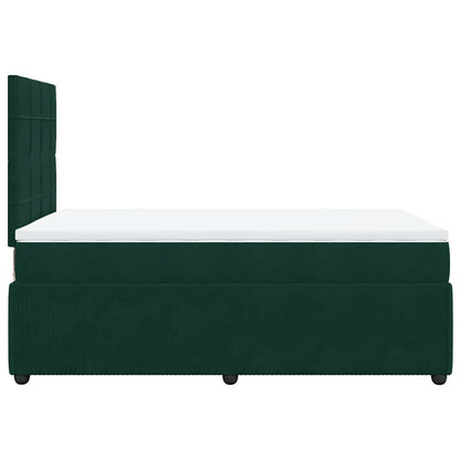 Giroletto a Molle con Materasso Verde Scuro 120x190 cm Velluto | homemem39