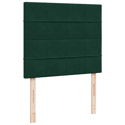 Giroletto a Molle con Materasso Verde Scuro 120x190 cm Velluto | homemem39