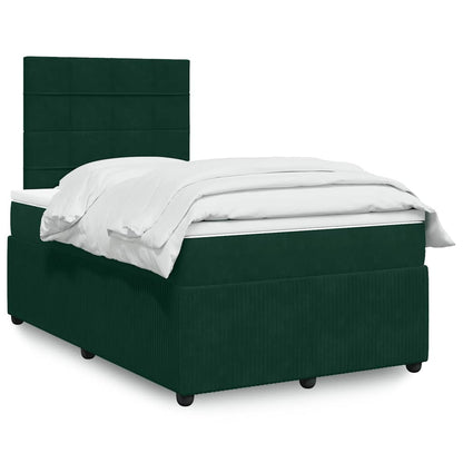 Giroletto a Molle con Materasso Verde Scuro 120x190 cm Velluto | homemem39