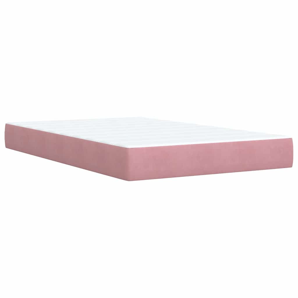 Giroletto a Molle con Materasso Rosa 120x190 cm in Velluto | homemem39