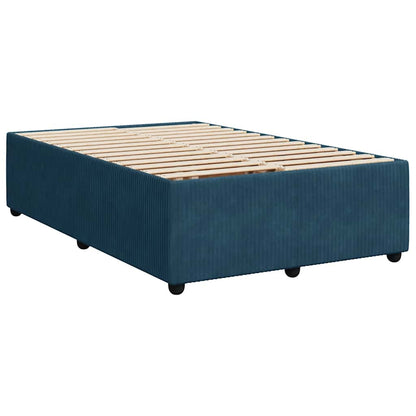Giroletto a Molle con Materasso Blu 120x190 cm in Velluto
