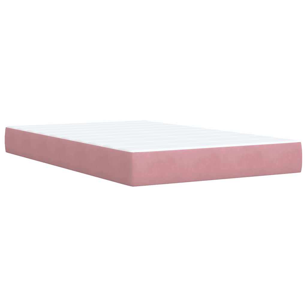 Giroletto a Molle con Materasso Rosa 120x190 cm in Velluto | homemem39