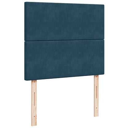Giroletto a Molle con Materasso Blu 120x200 cm in Velluto