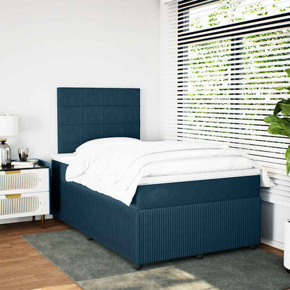 Giroletto a Molle con Materasso Blu 120x200 cm in Velluto | homemem39