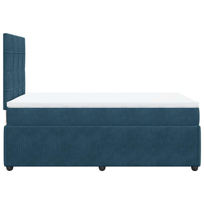 Giroletto a Molle con Materasso Blu 120x200 cm in Velluto | homemem39
