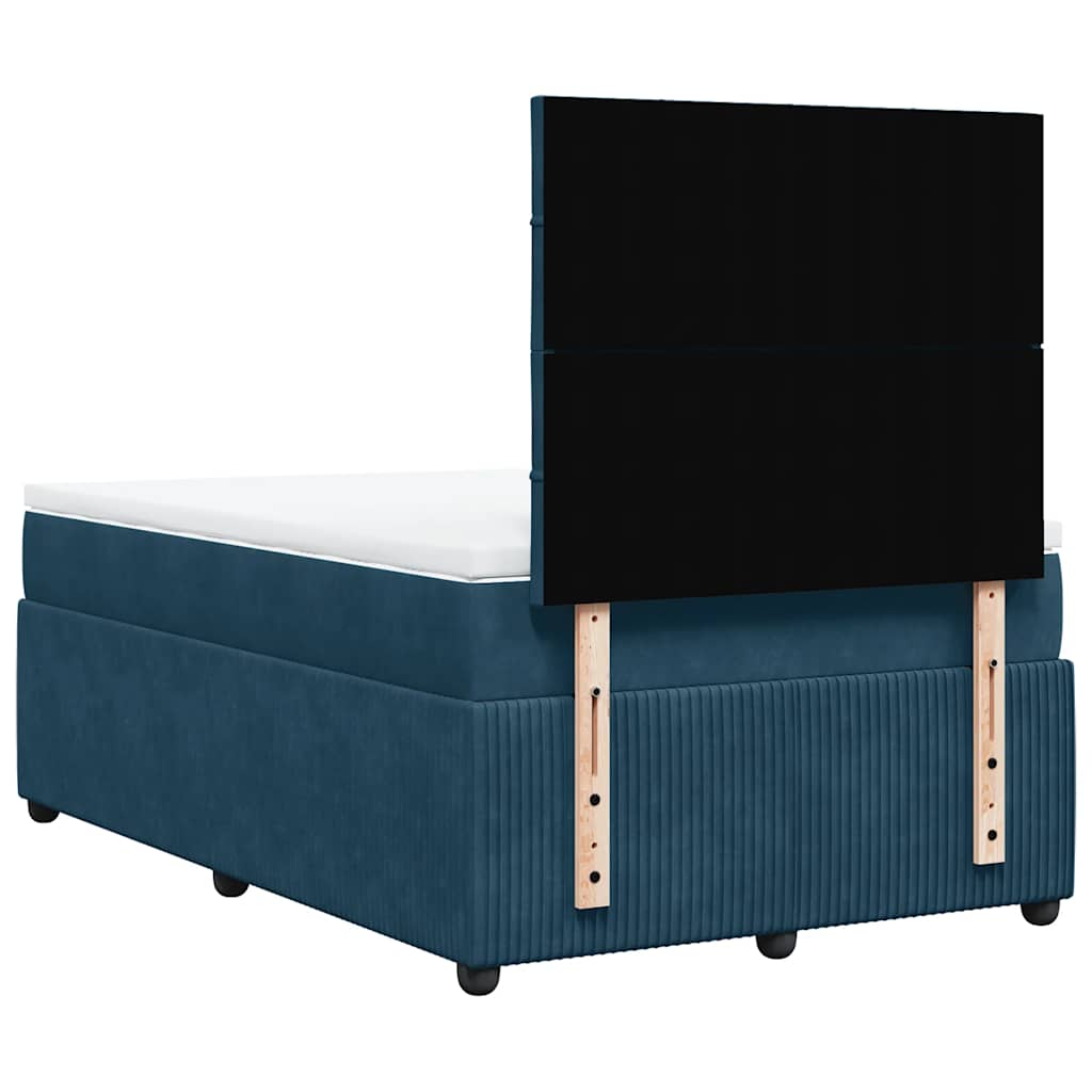 Giroletto a Molle con Materasso Blu 120x200 cm in Velluto | homemem39