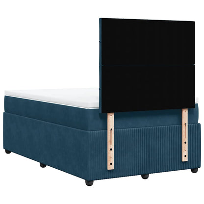Giroletto a Molle con Materasso Blu 120x200 cm in Velluto | homemem39