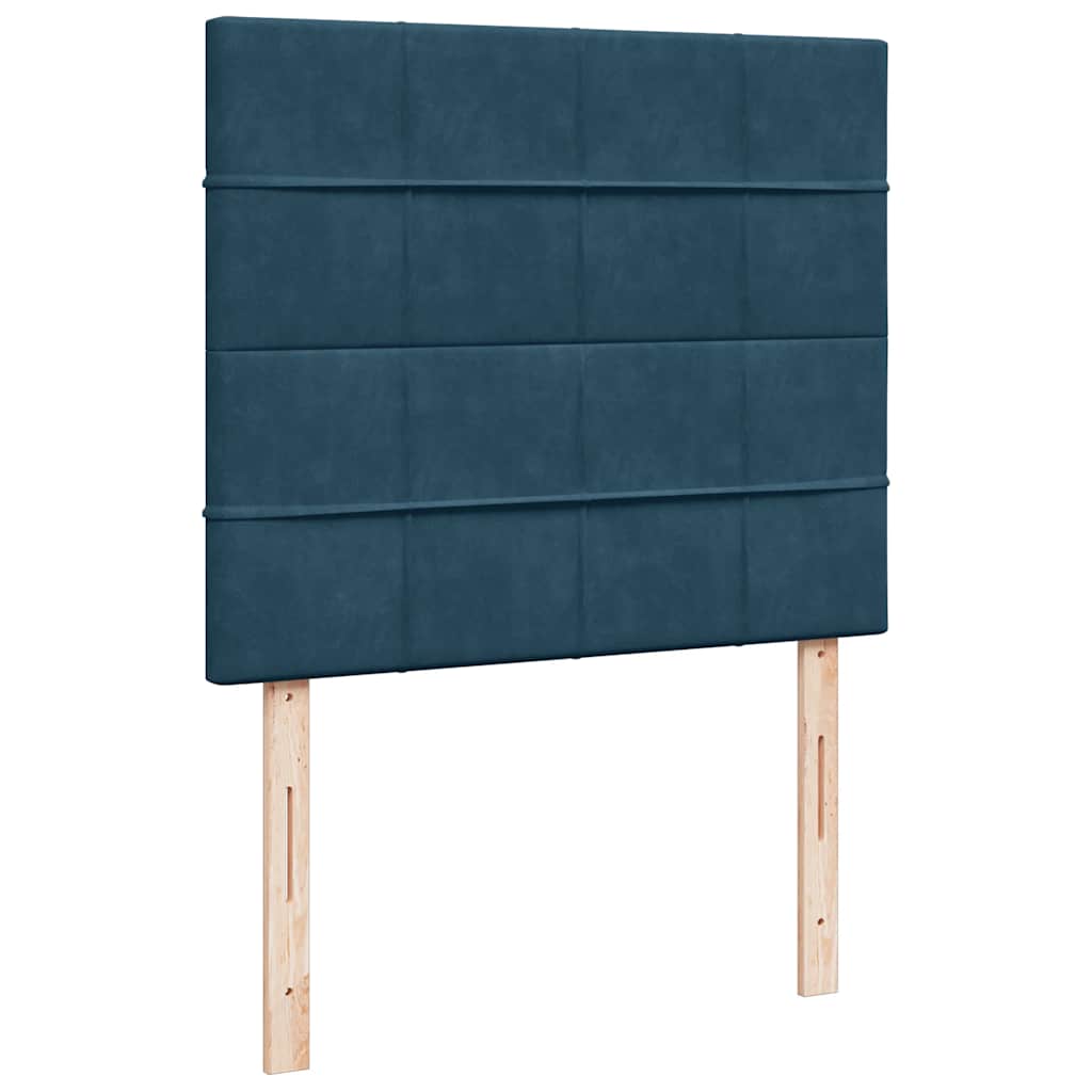 Giroletto a Molle con Materasso Blu 120x200 cm in Velluto | homemem39