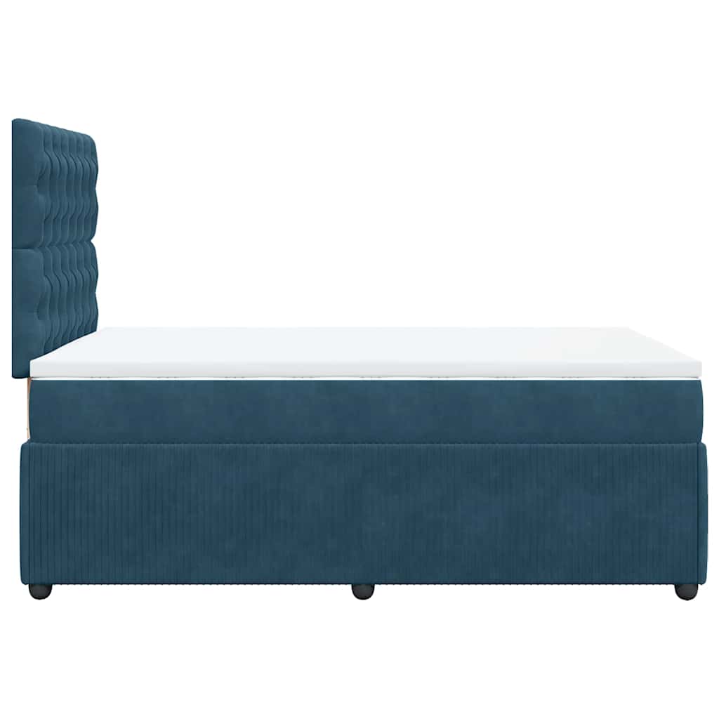 Giroletto a Molle con Materasso Blu 120x200 cm in Velluto | homemem39