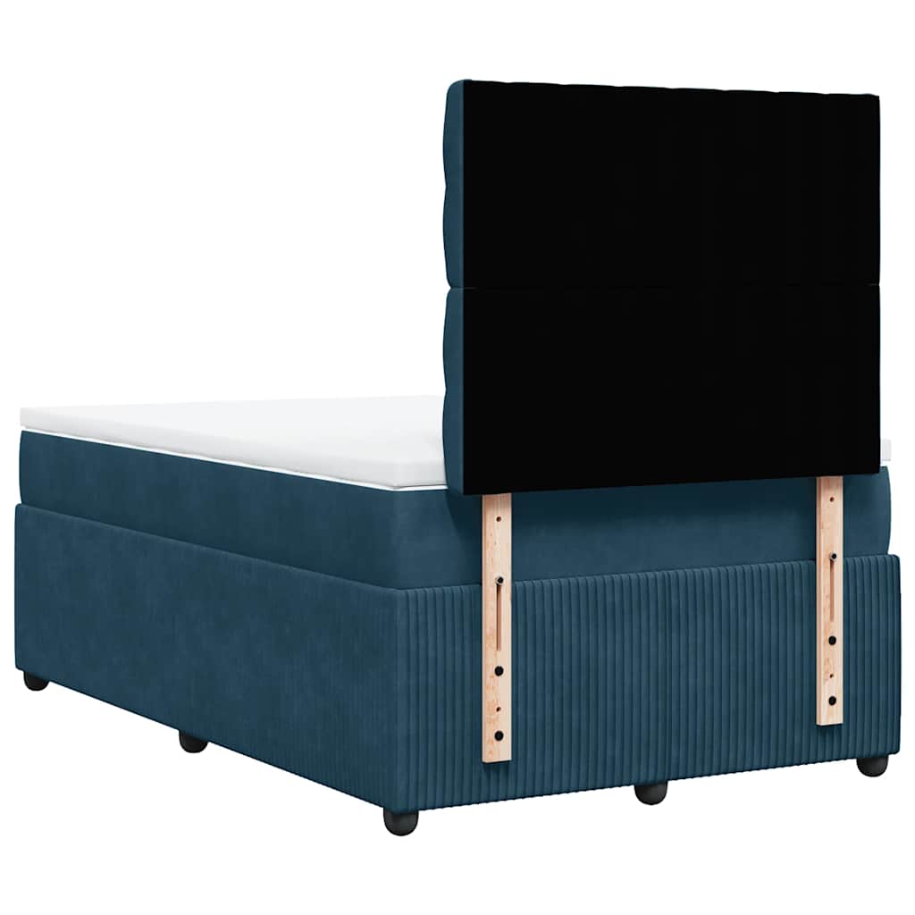 Giroletto a Molle con Materasso Blu 120x200 cm in Velluto | homemem39