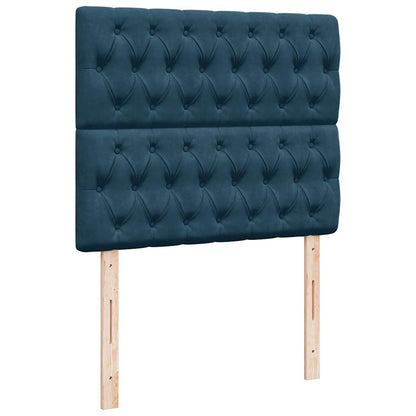 Giroletto a Molle con Materasso Blu 120x200 cm in Velluto | homemem39