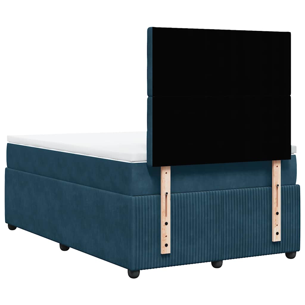 Giroletto a Molle con Materasso Blu 120x200 cm in Velluto | homemem39