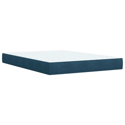 Giroletto a Molle con Materasso Blu 140x190 cm in Velluto
