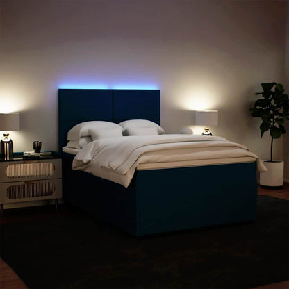 Giroletto a Molle con Materasso Blu 140x200 cm in Velluto