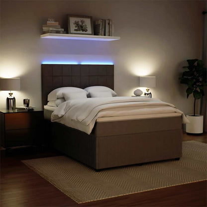 Giroletto a Molle con Materasso Grigio Chiaro 140x200cm Velluto