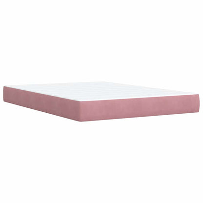 Giroletto a Molle con Materasso Rosa 160x200 cm in Velluto | homemem39