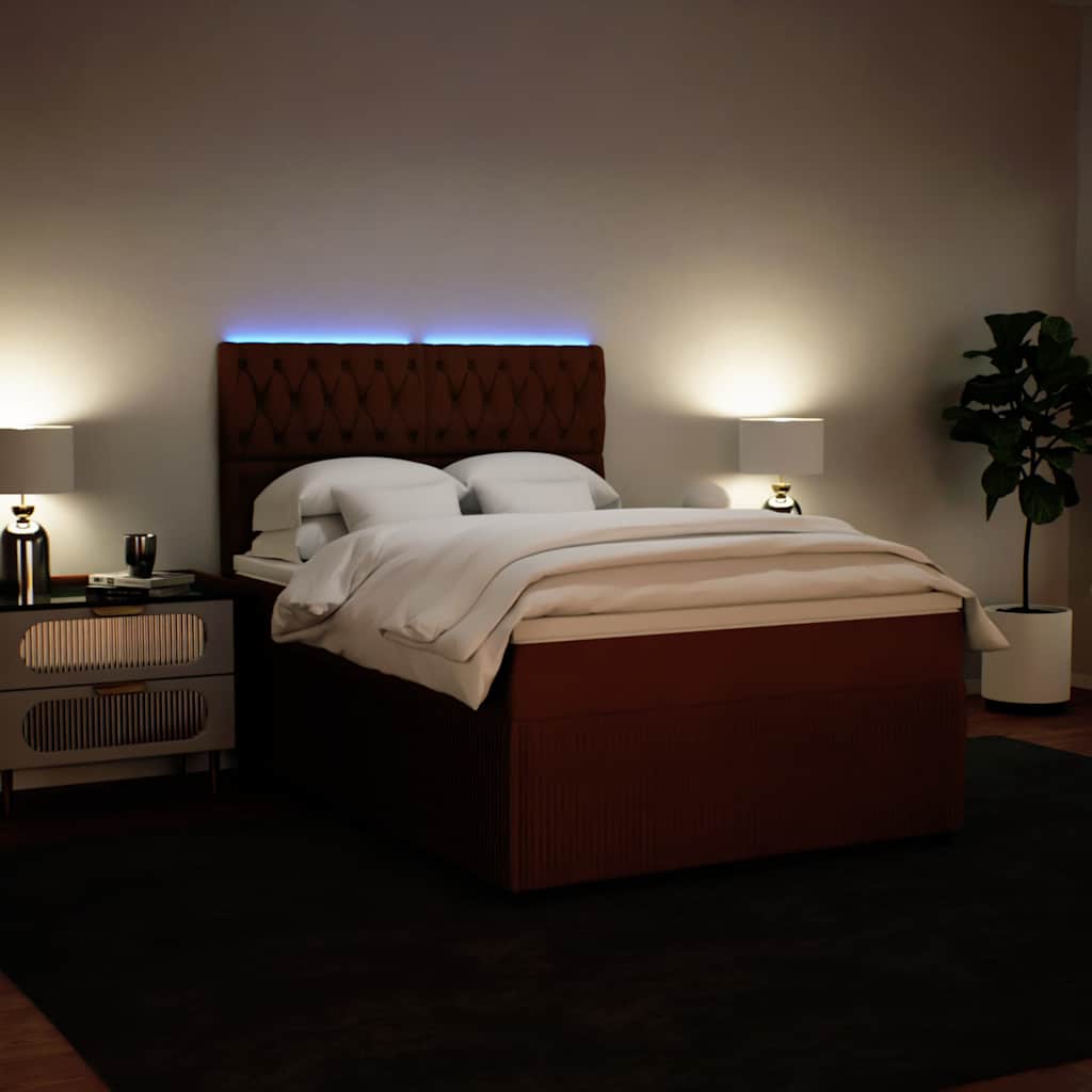 Giroletto a Molle con Materasso Rosa 160x200 cm in Velluto | homemem39