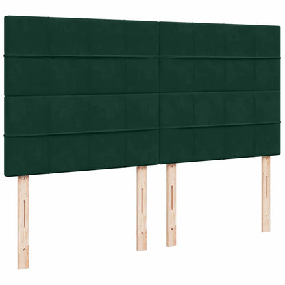 Giroletto a Molle con Materasso Verde Scuro 180x200 cm Velluto | homemem39