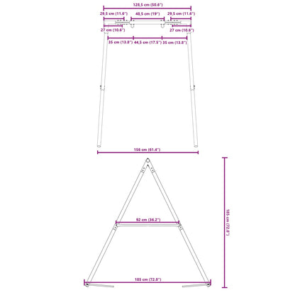 Telaio per Altalena da Esterno L 156 x A 185 cm | homemem39