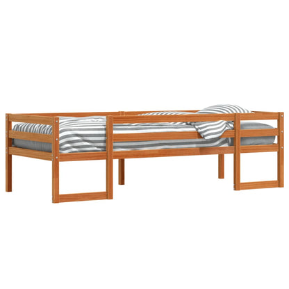 Giroletto per Bambini Marrone Cera 80x200cm Legno Massello Pino