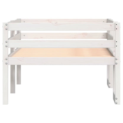 Giroletto per Bambini Bianco 90x190cm in Legno Massello di Pino