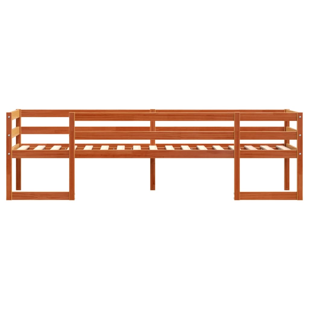 Giroletto per Bambini Marrone Cera 90x190cm Legno Massello Pino