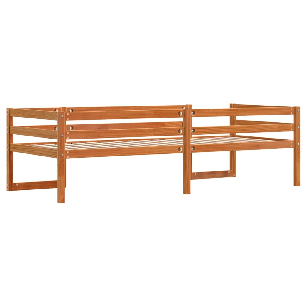 Giroletto per Bambini Marrone Cera 90x190cm Legno Massello Pino