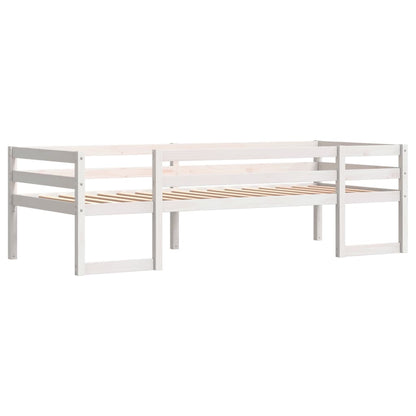 Giroletto per Bambini Bianco 75x190cm in Legno Massello di Pino - homemem39