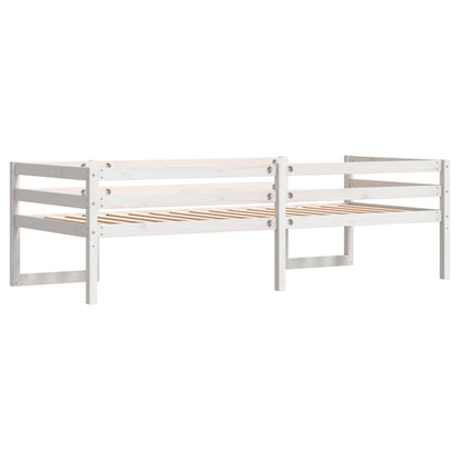 Giroletto per Bambini Bianco 75x190cm in Legno Massello di Pino - homemem39