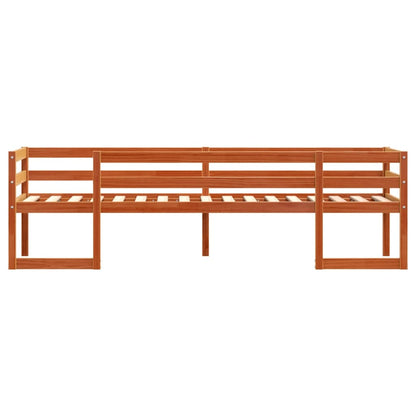 Giroletto Bambini Marrone Cera 75x190 cm Legno Massello di Pino