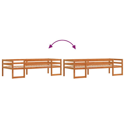 Giroletto Bambini Marrone Cera 75x190 cm Legno Massello di Pino