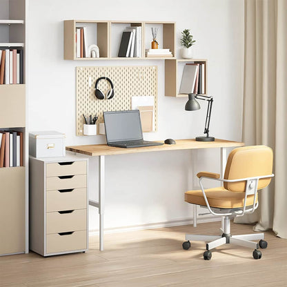 Piano Scrivania 140x60x2,5 cm Rovere Massello Non Trattato | homemem39