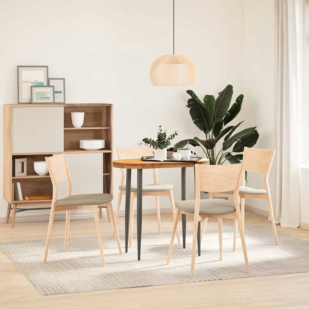 Piano Tavolo Marrone Chiaro 80x40x4 cm in Rovere Massello Ovale | homemem39