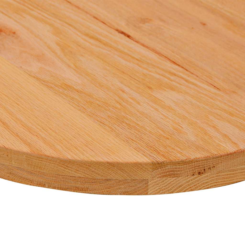 Piano Tavolo Marrone Chiaro 80x40x4 cm in Rovere Massello Ovale | homemem39