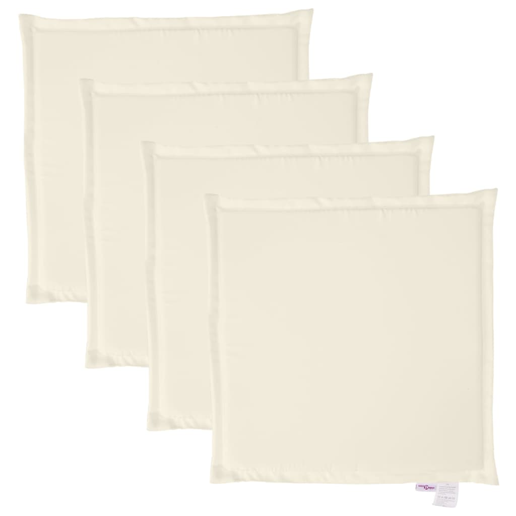 Imbottitura per Seduta Giardino 4pz Crema 45x45x2 cm Quadrata | homemem39