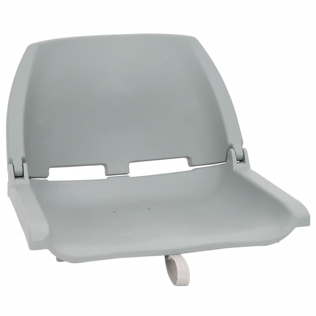 Set Sedile Barca Pieghevole 2pz Senza Cuscino Grigio 48x51x41cm | homemem39