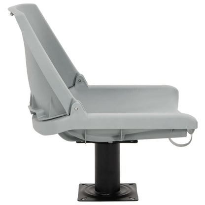 Set Sedile Barca Pieghevole 2pz Senza Cuscino Grigio 48x51x41cm | homemem39
