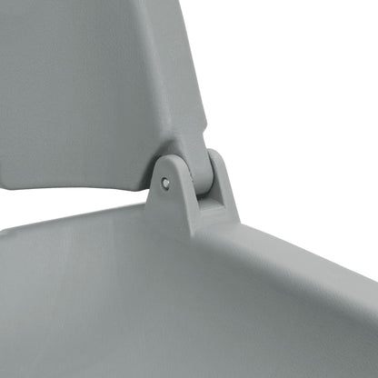 Set Sedile Barca Pieghevole 2pz Senza Cuscino Grigio 48x51x41cm
