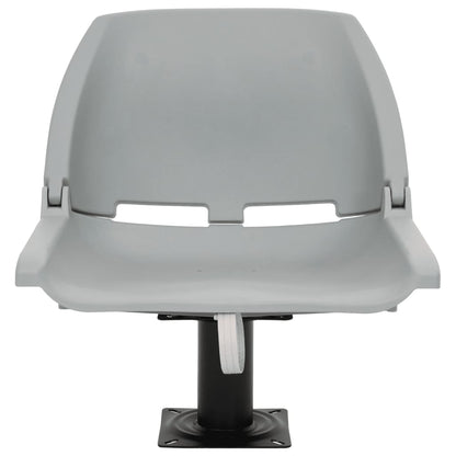 Set Sedile Barca Pieghevole 4pz Senza Cuscino Grigio 48x51x41cm | homemem39