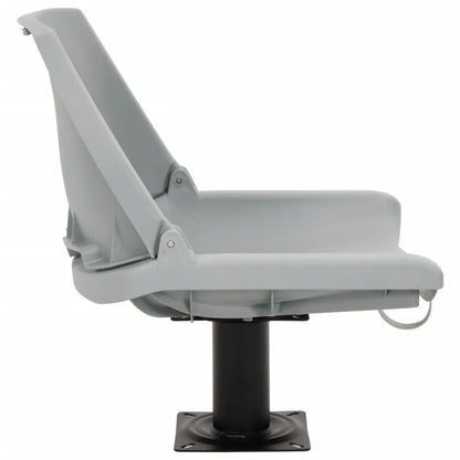 Set Sedile Barca Pieghevole 4pz Senza Cuscino Grigio 48x51x41cm | homemem39