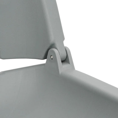 Set Sedile Barca Pieghevole 4pz Senza Cuscino Grigio 48x51x41cm