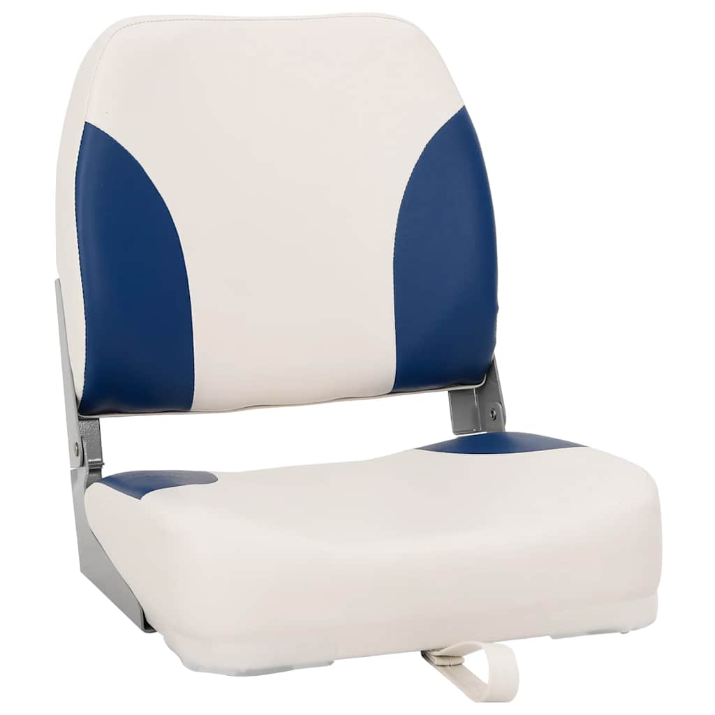 Sedile pieghevole per barca 1 set Blu e Bianco 41x36x48 cm | homemem39