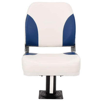 Sedile pieghevole per barca 1 set Blu e Bianco 41x36x48 cm | homemem39
