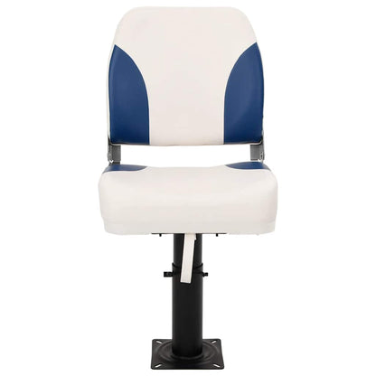 Sedile pieghevole per barca 1 set Blu e Bianco 41x36x48 cm | homemem39