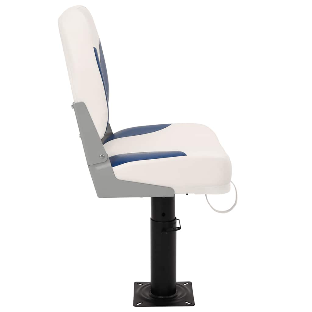 Sedile pieghevole per barca 1 set Blu e Bianco 41x36x48 cm