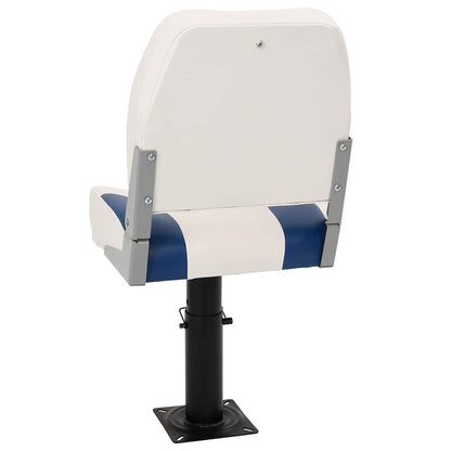 Sedile pieghevole per barca 1 set Blu e Bianco 41x36x48 cm | homemem39