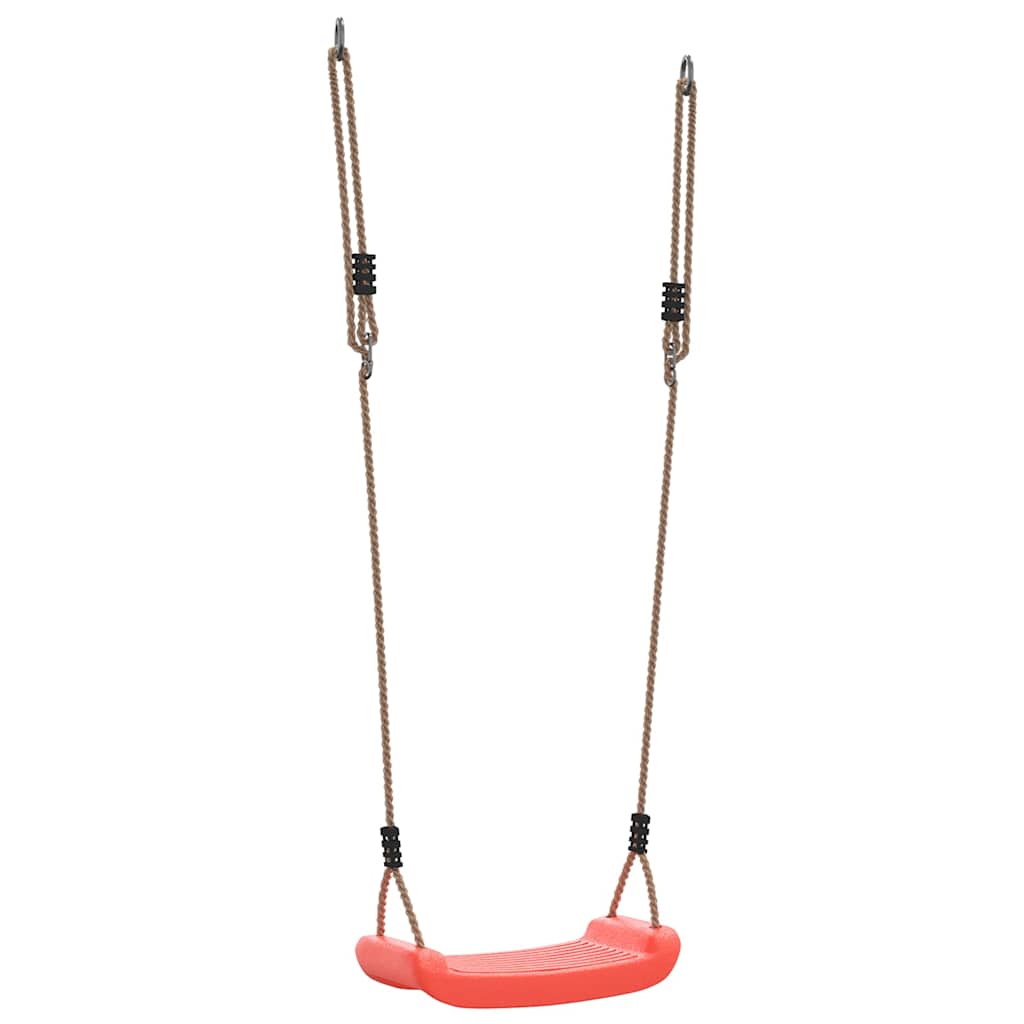 Seggiolino Altalena per Bambini Singolo Corda Regolabile Rosso - homemem39