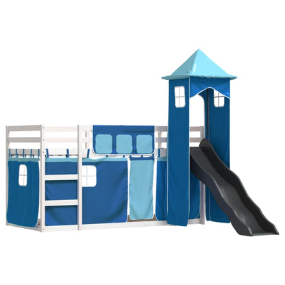 Letto a Castello con Scivolo e Tende